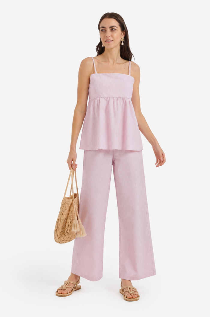 Striped Embellished Beach Set