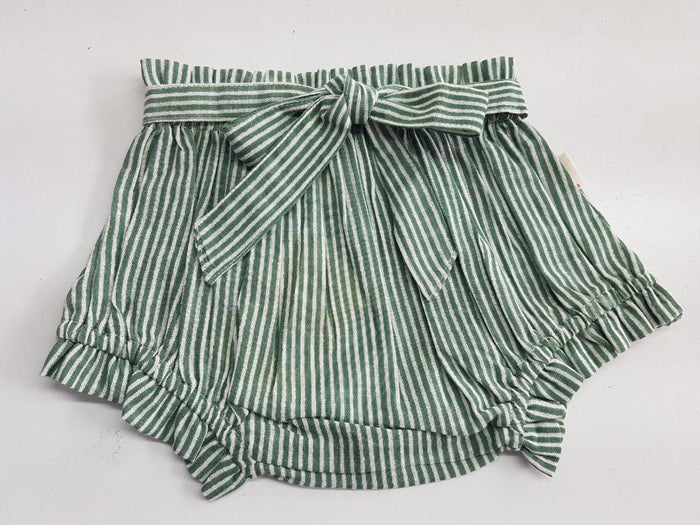 Sage, Navy, Yellow Stripes Print Infant Baby Shorts (3PC SET) 3 Piece Shorts Set Yo Baby Wholesale