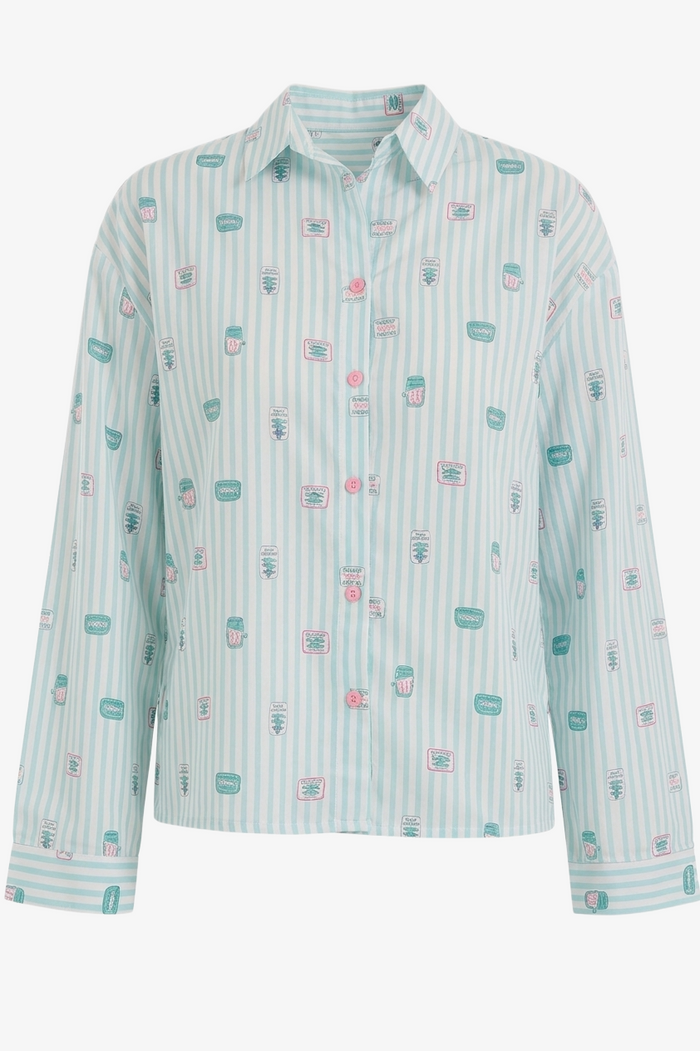 Striped Printed Pyjama Set