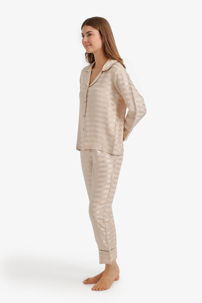Striped-Satin Pyjama