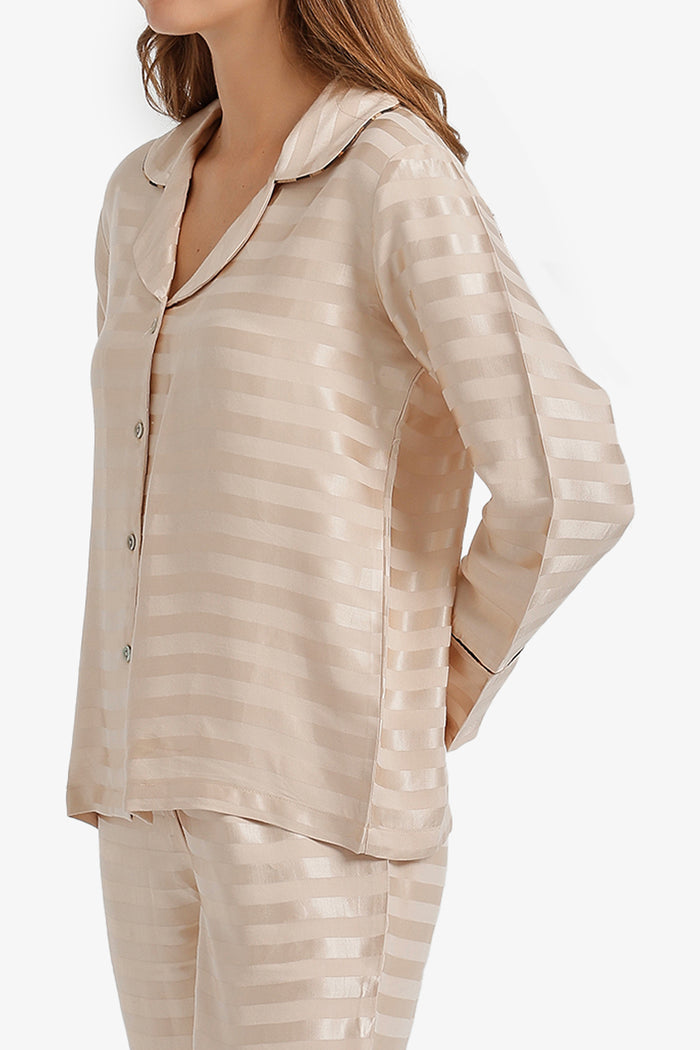 Striped-Satin Pyjama