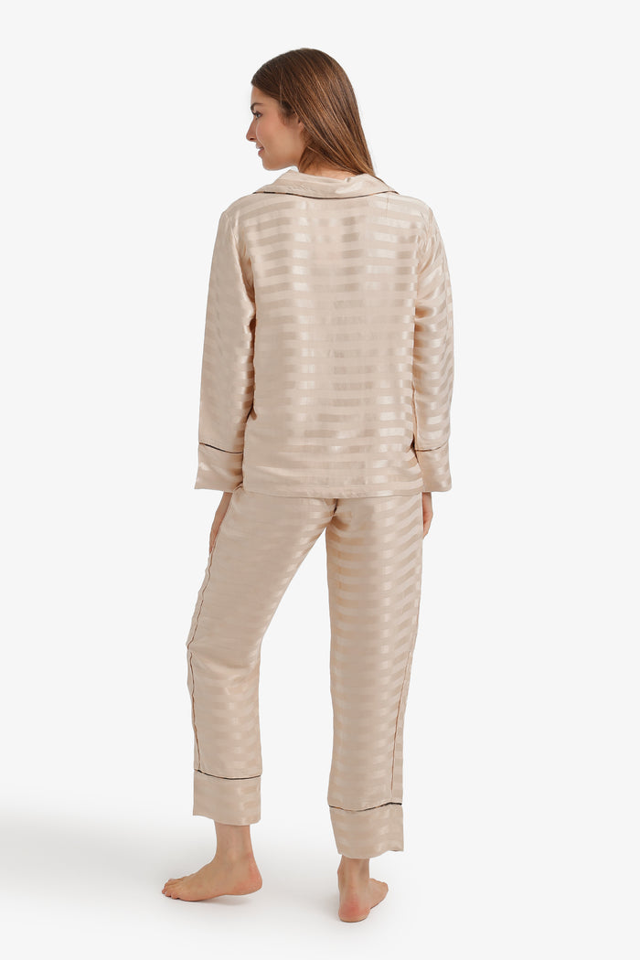 Striped-Satin Pyjama