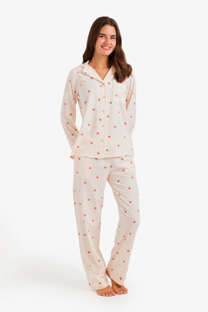 Striped Strawberry Pyjama Set