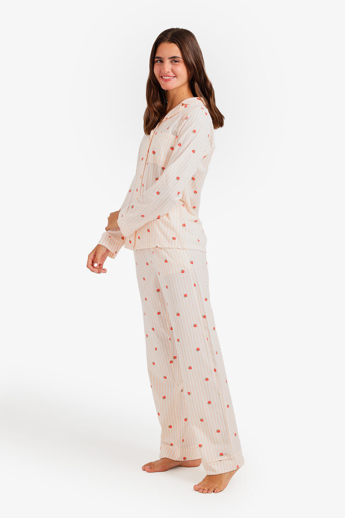 Striped Strawberry Pyjama Set