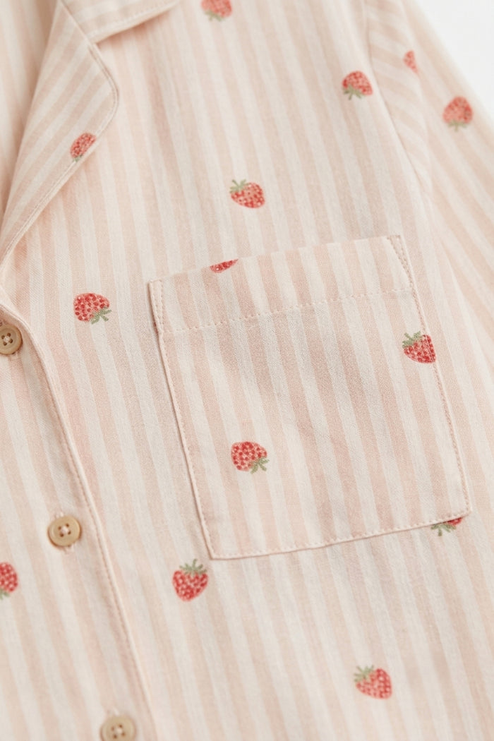 Striped Strawberry Pyjama Set