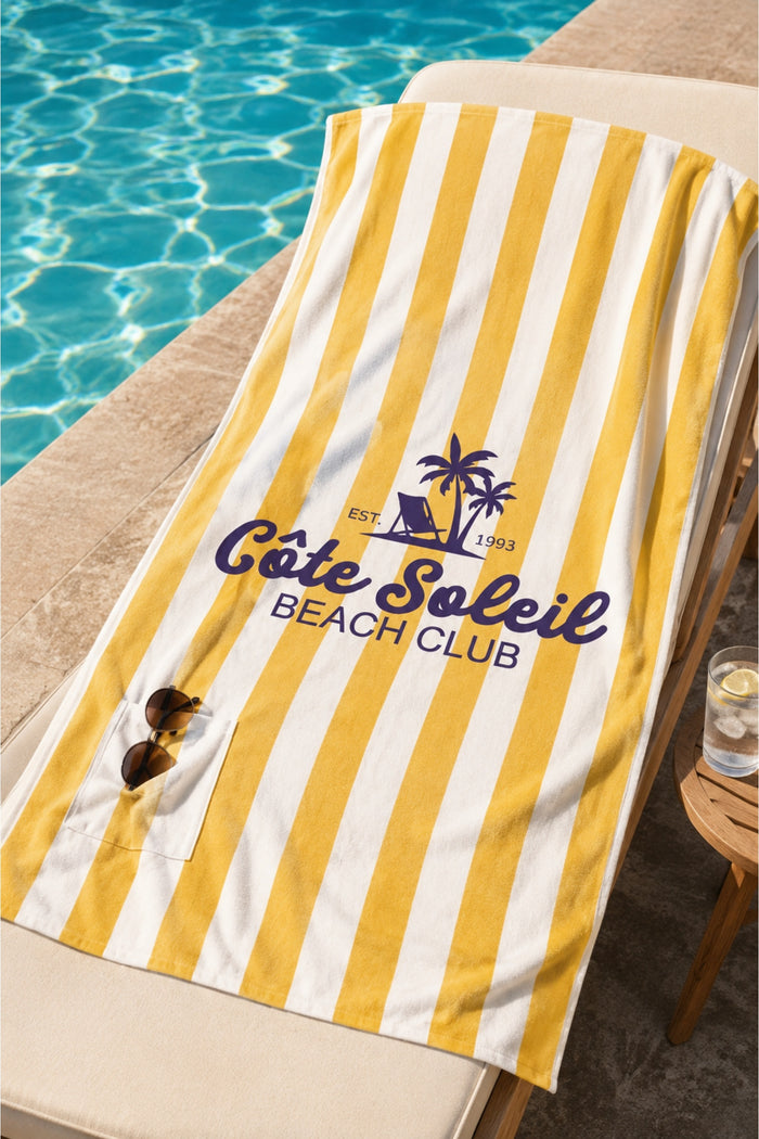 Striped Terry Beach Towel