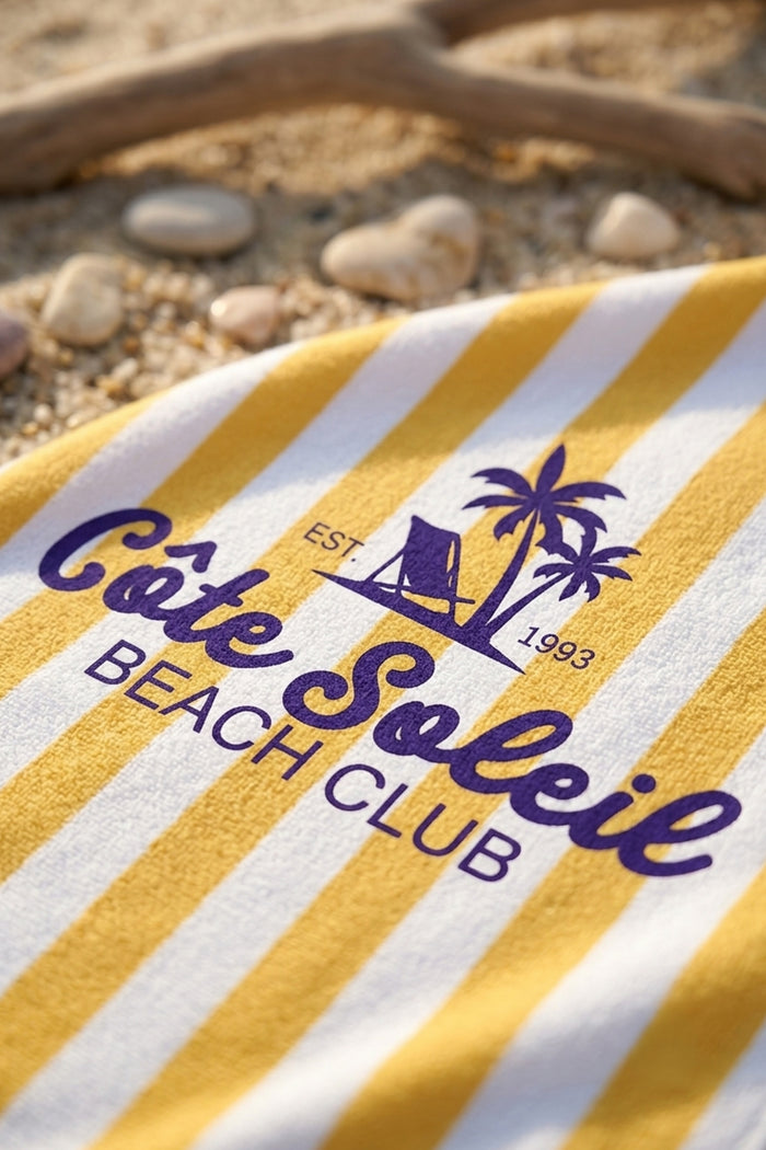 Striped Terry Beach Towel