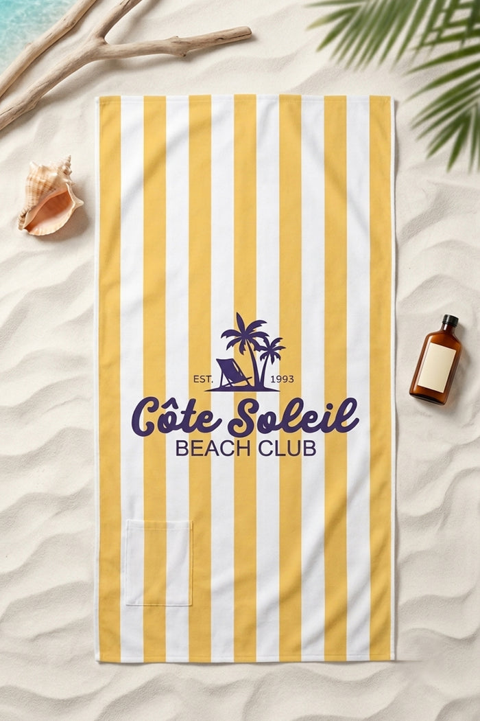 Striped Terry Beach Towel
