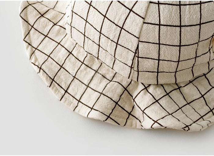 Summer Hats 0 - 4 Years Yo Baby India Beige Checks