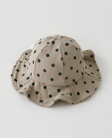 Summer Hats 0 - 4 Years Yo Baby India Beige Polka Dots