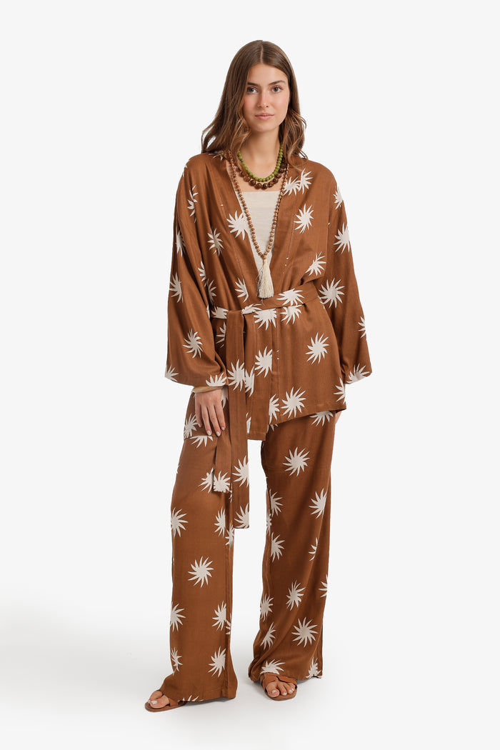 Sunburst Wide-Leg Pants