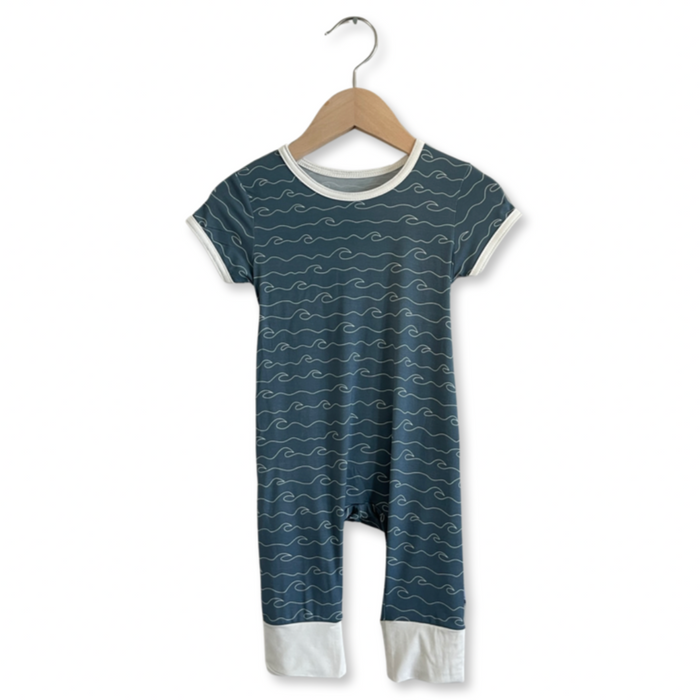 Swell with White Kid's Short Long Romper