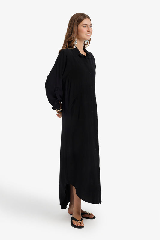 Tab Sleeve Shirt Dress