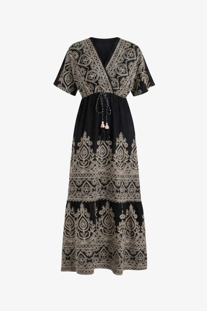 Tassel-Tie Maxi Dress