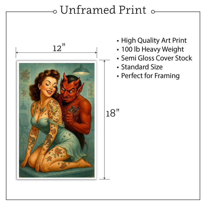 Tattoo Devil Art Print