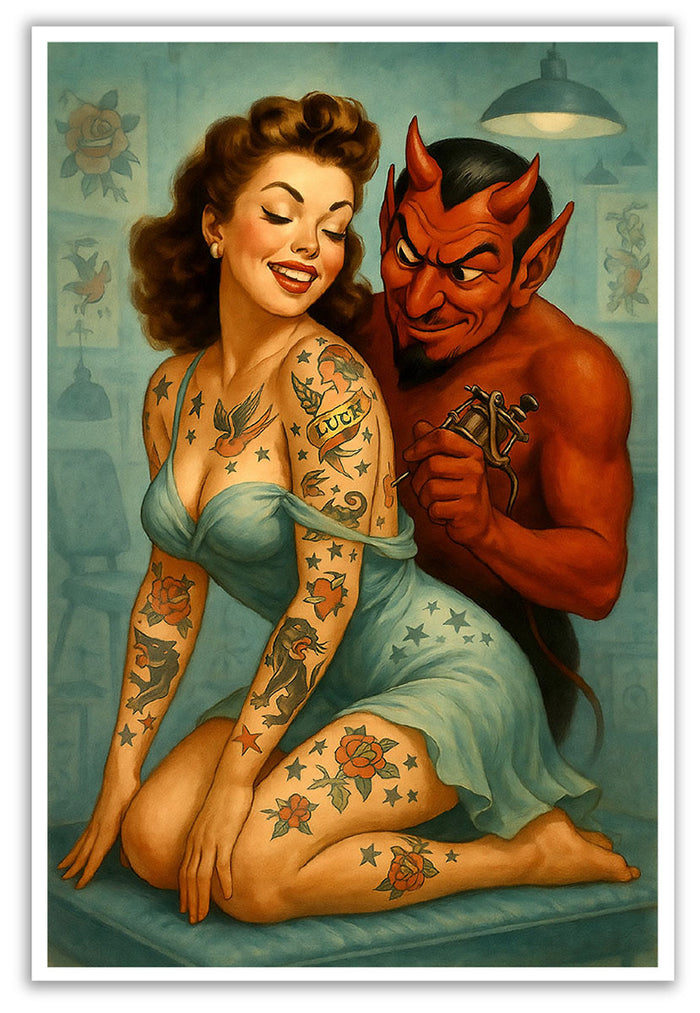 Tattoo Devil Art Print