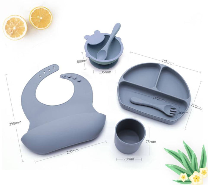 Teddy Bear Bib, Bowl & Spoon - Feeding Set -Set of 6 Feeding Set Yo Baby Wholesale