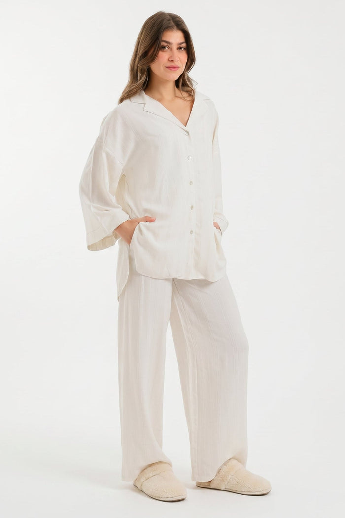 Textured Oversized Pyjama Set