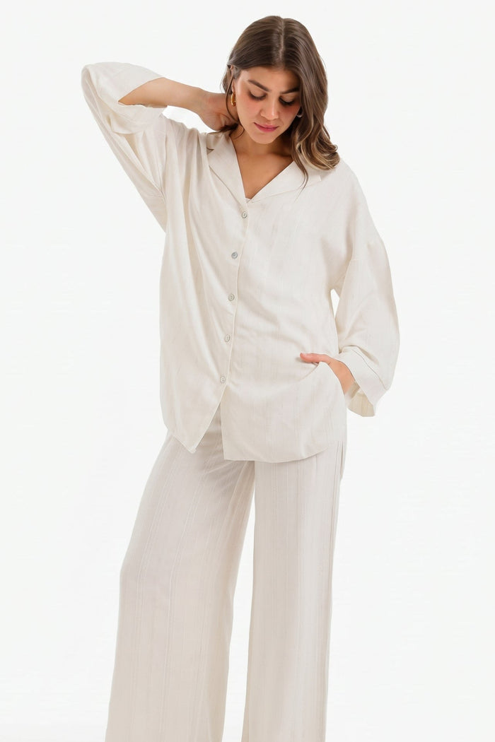 Textured Oversized Pyjama Set