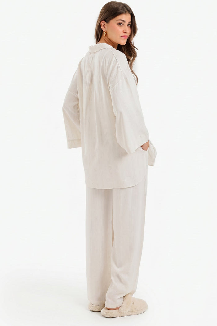 Textured Oversized Pyjama Set