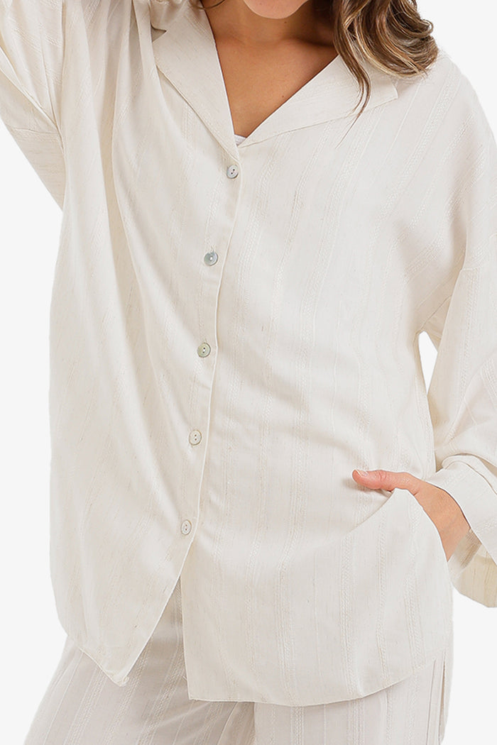 Textured Oversized Pyjama Set