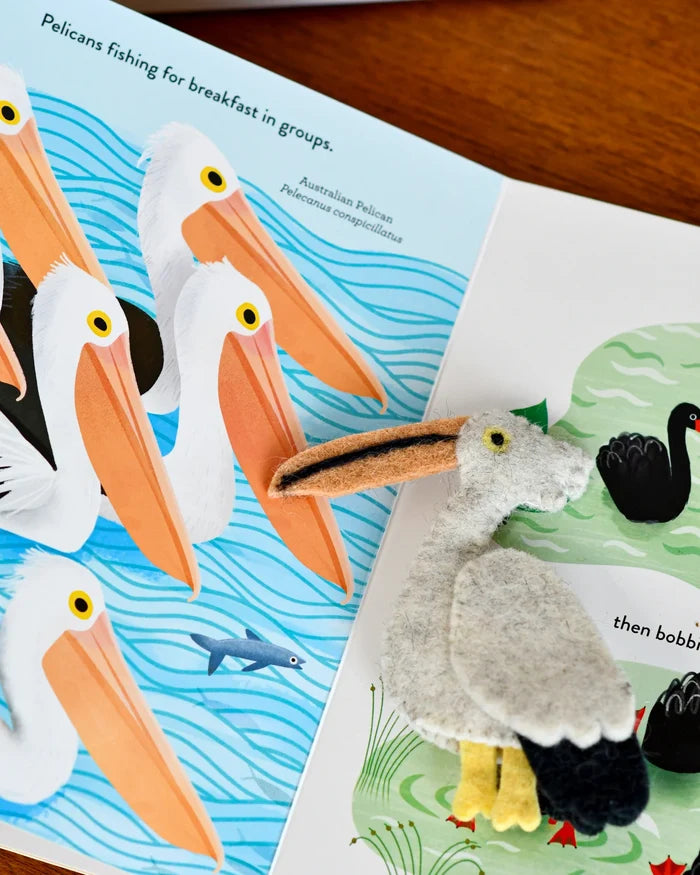 The Busy Beaks Finger Puppets and Book Set