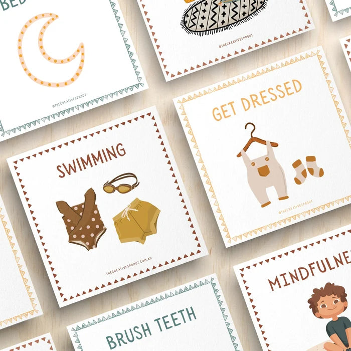 The Creative Sprout Daily Routine Cards - 72 Pack
