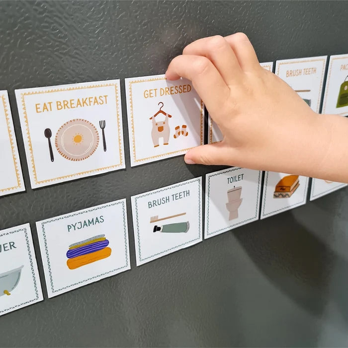 The Creative Sprout Magnetic Morning/Evening Routine Cards - 20 Pack