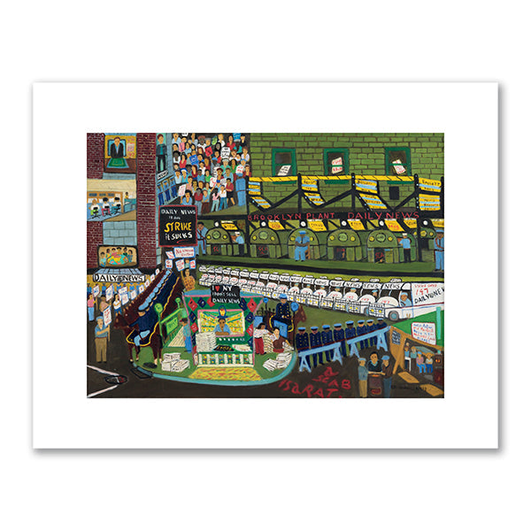 Ralph Fasanella, The Daily News Strike, 1993, Private Collection. Courtesy Andrew Edlin Gallery. Â© Estate of Ralph Fasanella. Fine Art Prints in various sizes by Museums.Co