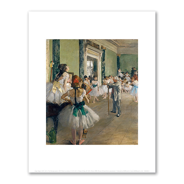 Edgar Degas, The Dancing Lesson, 1873-76, Musee d'Orsay, Paris. Fine Art Prints in various sizes by Museums.Co