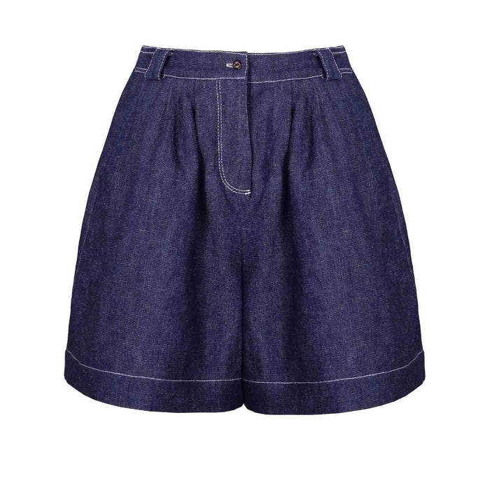 Wide-leg kids denim culottes made from organic cotton denim