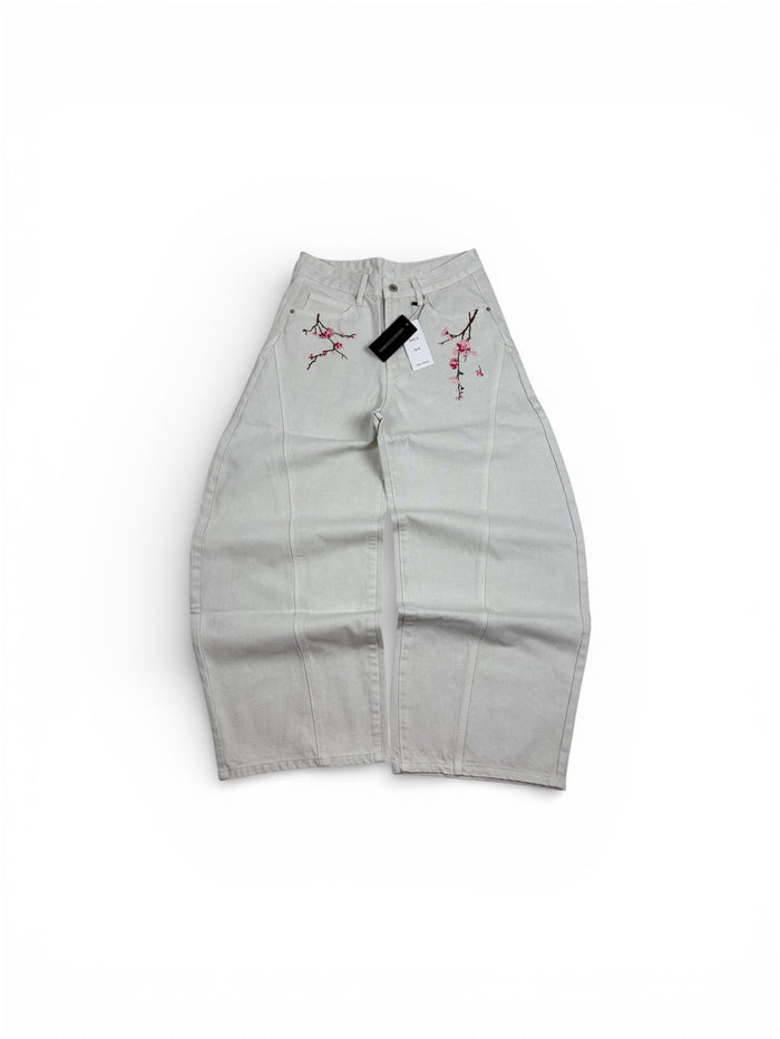 THE Sakura Flower Baggy Jeans