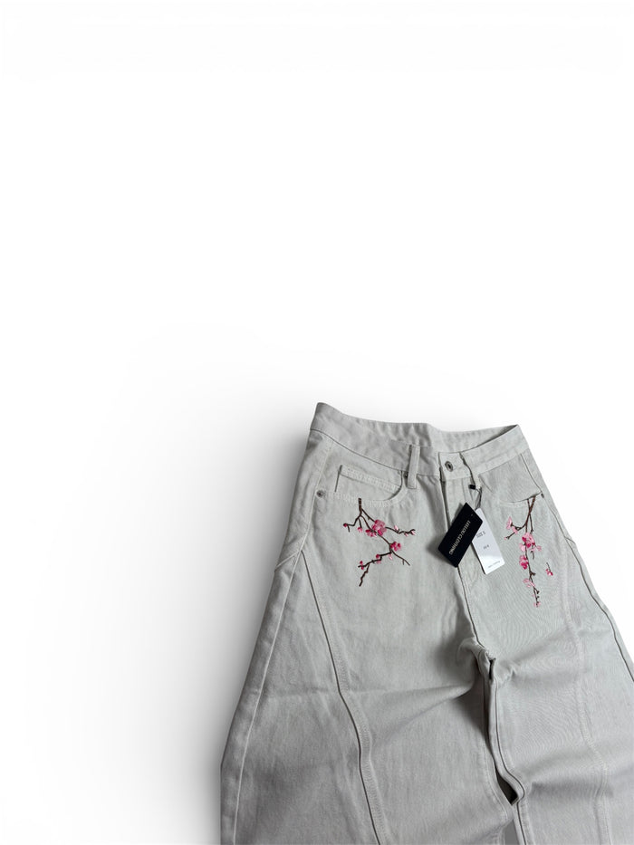 THE Sakura Flower Baggy Jeans