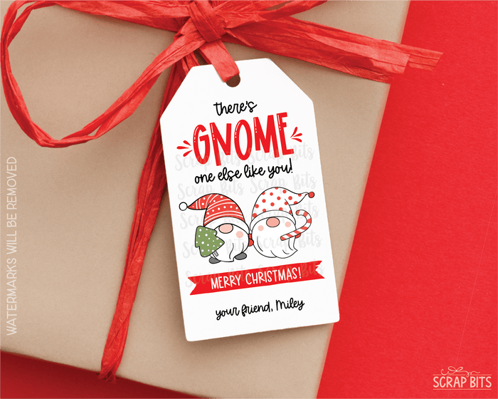 There's GNOME One Else Like You . Personalized Christmas Gift Tags - Scrap Bits