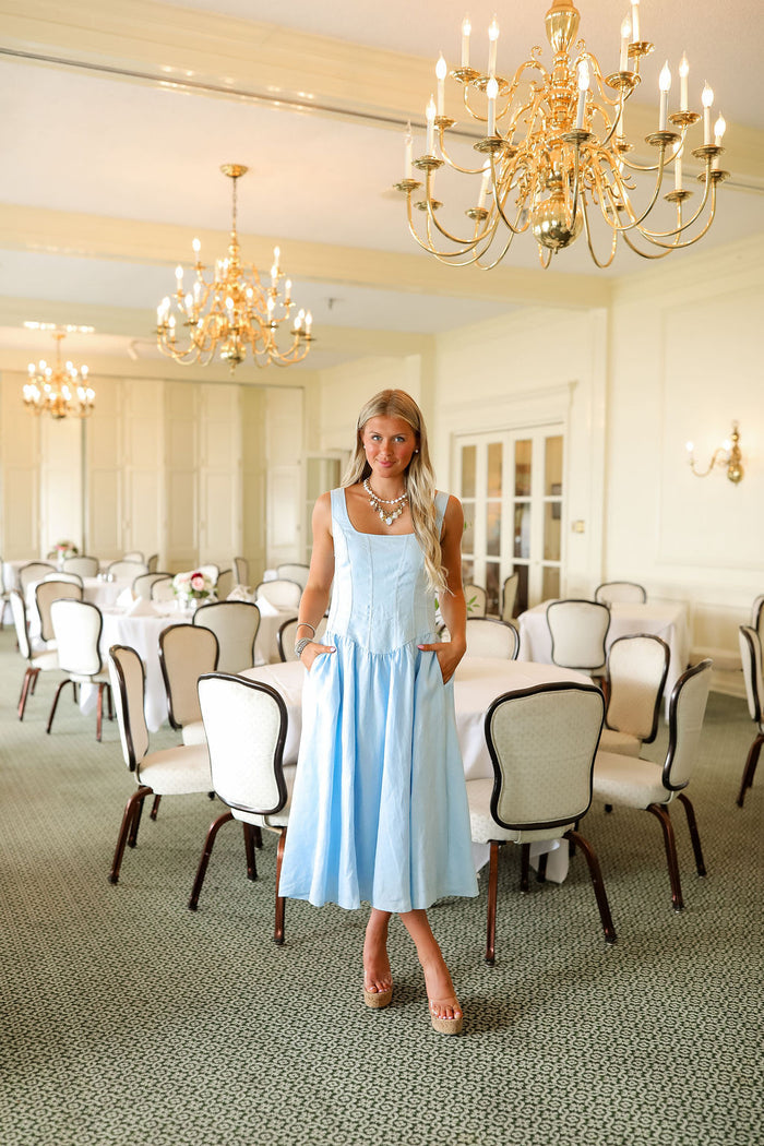 Thierry Midi Dress - Blue