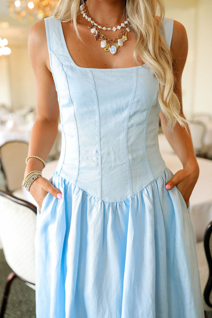 Thierry Midi Dress - Blue