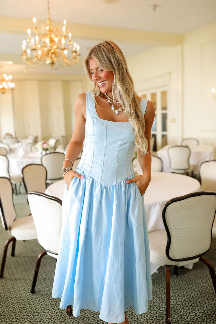 Thierry Midi Dress - Blue