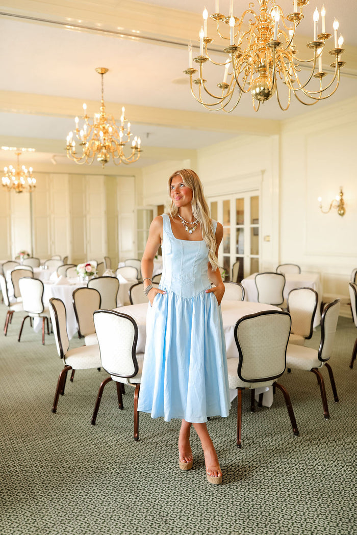 Thierry Midi Dress - Blue