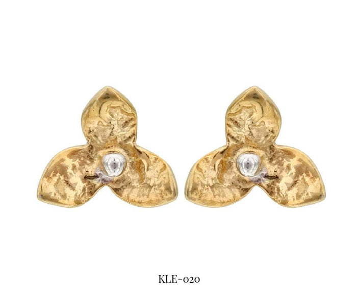 Three Leaf Flower Earrings Yo Baby India