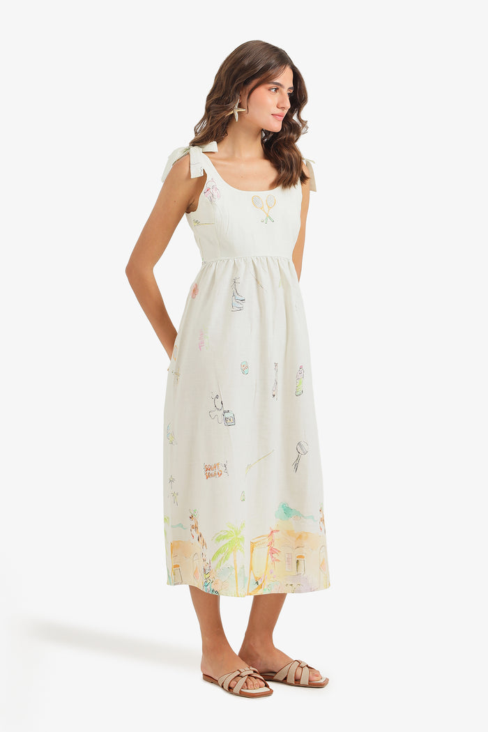 Tie-Strap Beach Dress