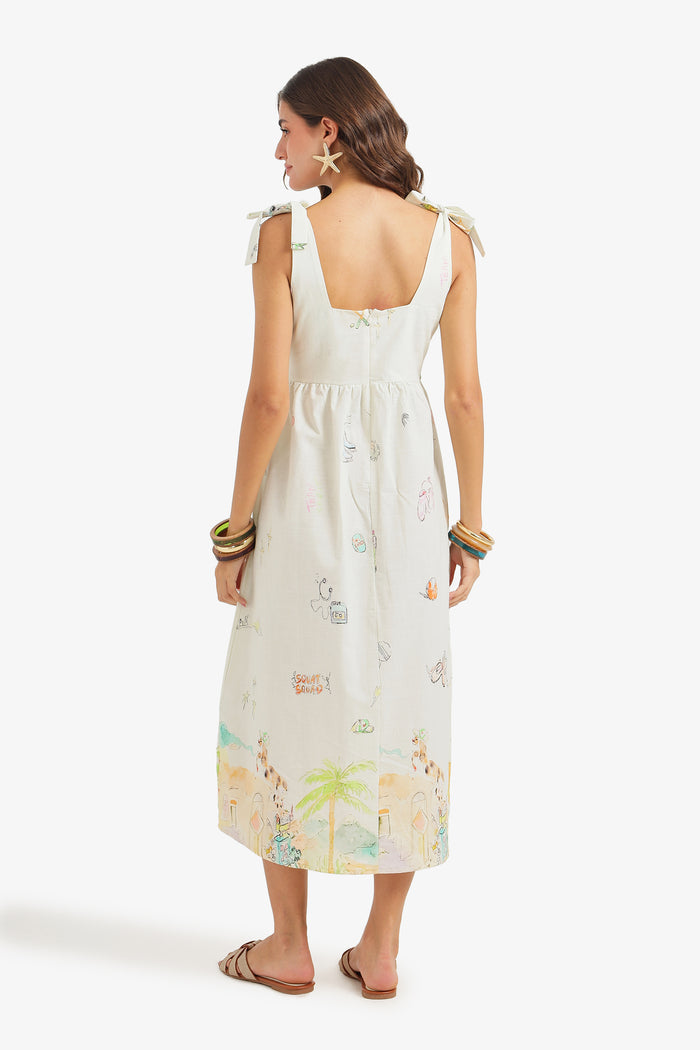 Tie-Strap Beach Dress