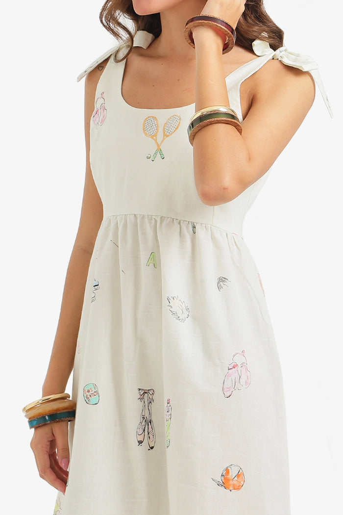 Tie-Strap Beach Dress