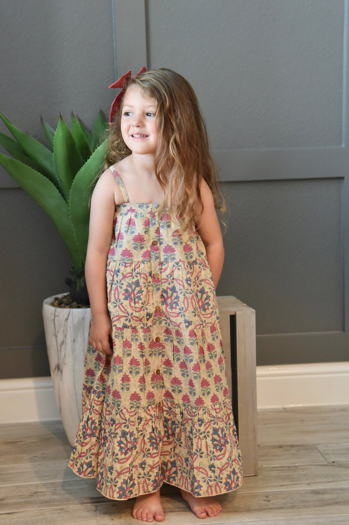 Tiered Printed Maxi Dress Dress Yo Baby Wholesale