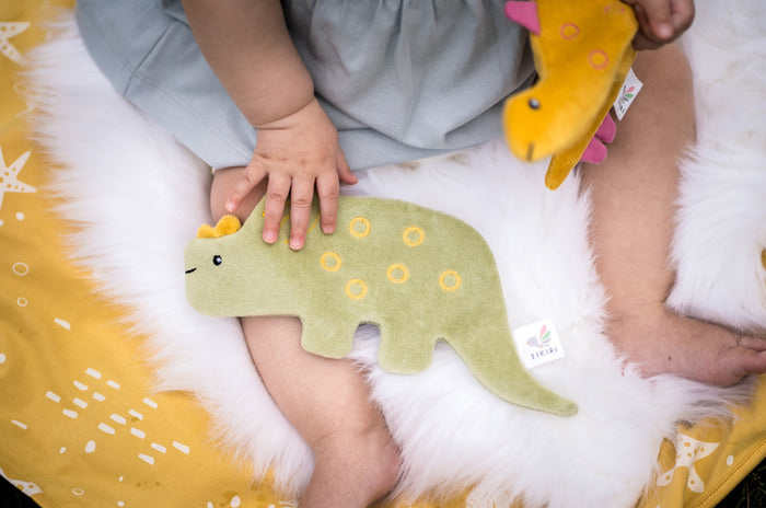 Tikiri Crinkle Scrunch Sensory Toy - Triceratops