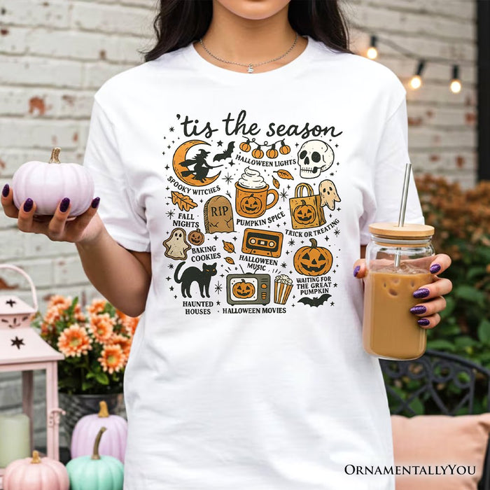 Tis the Season Retro Spooky Halloween T-Shirt, Autumn Vibes Essentials Tee T-Shirts OrnamentallyYou