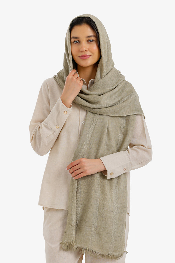 Tonal Stripe Scarf