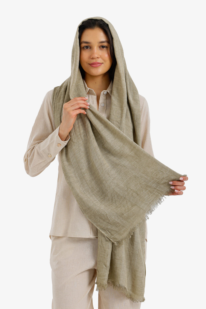 Tonal Stripe Scarf