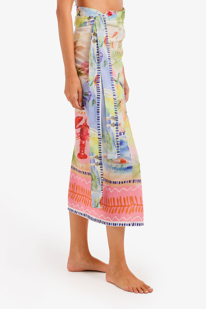 Tropical Colorful Beach Sarong