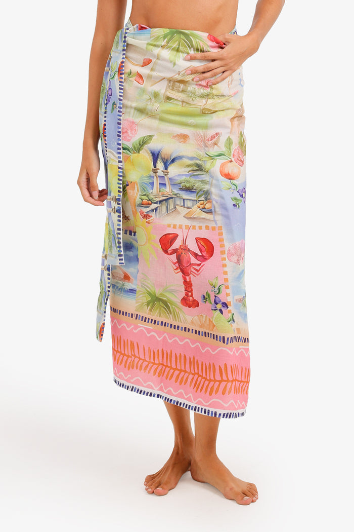 Tropical Colorful Beach Sarong