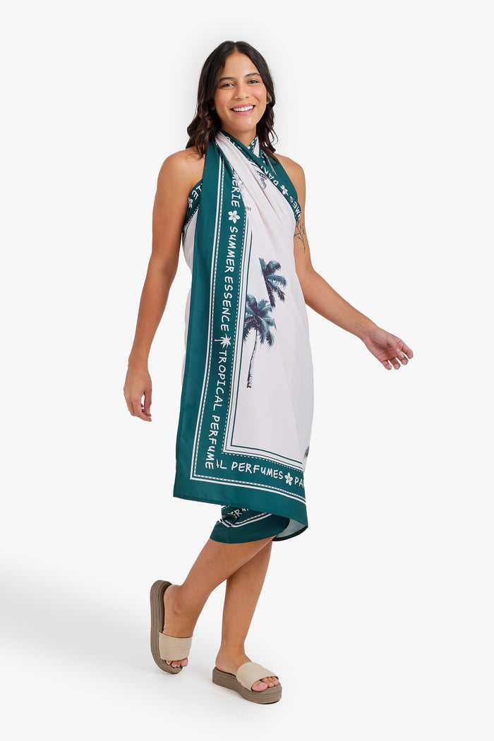 Tropical Print Beach Sarong